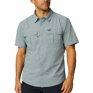 COLUMBIA Men's Newton Ridge II Short-Sleeve Utility Shirt Stretch Size Large